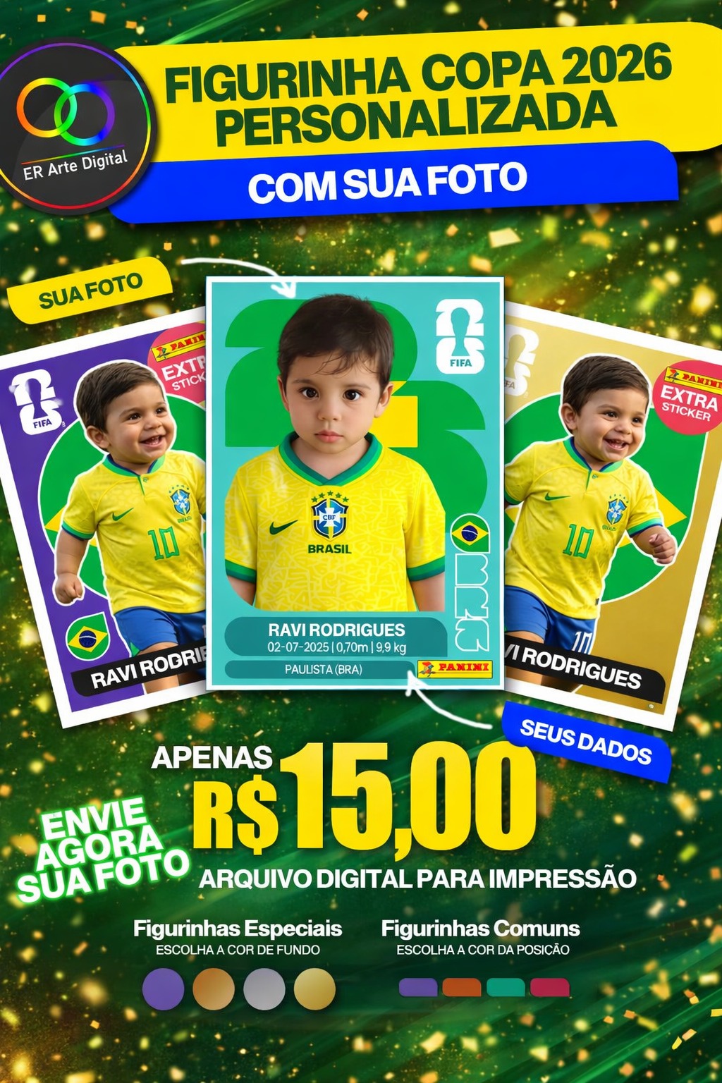 Envie sua foto e seus dados