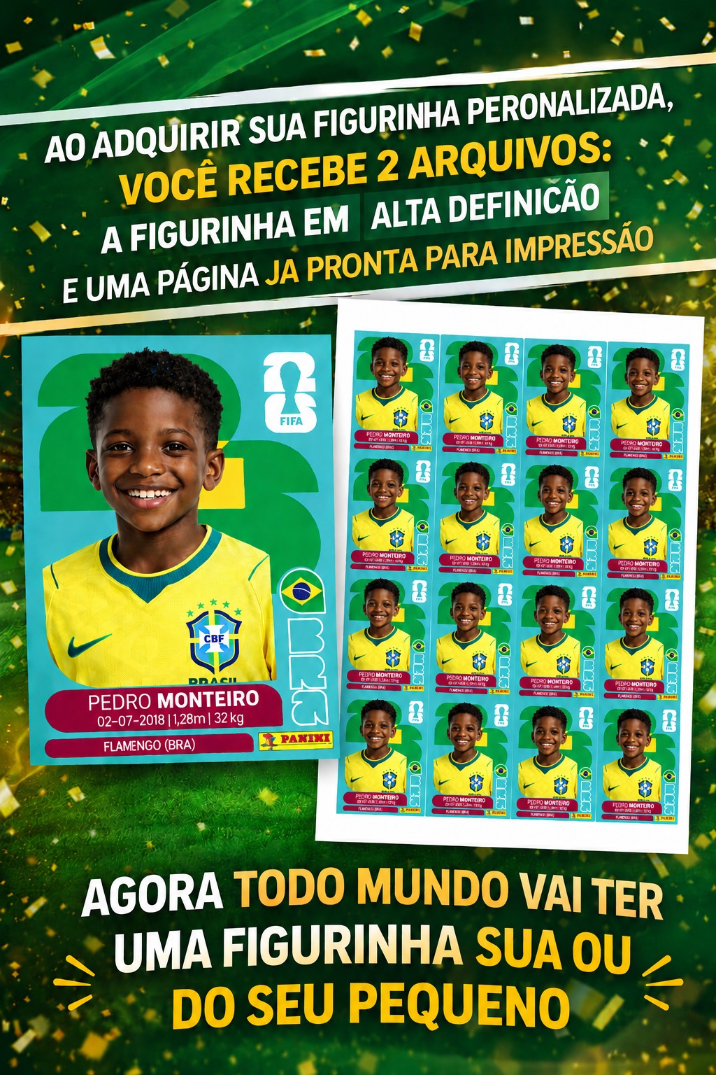 Escolha o modelo da figurinha personalizada